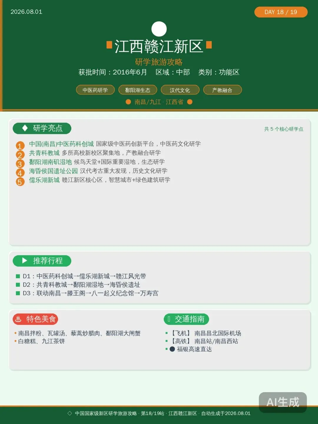 江西赣江新区研学旅游全攻略