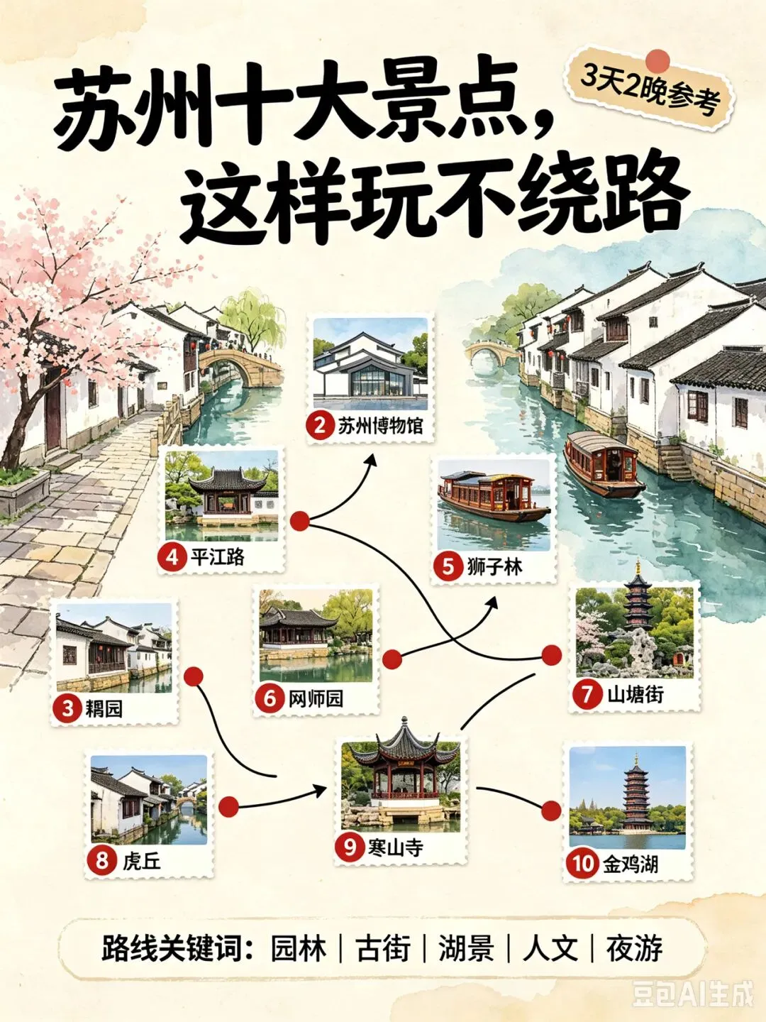 苏州十大旅游景点——"上有天堂,下有苏杭"的完整攻略