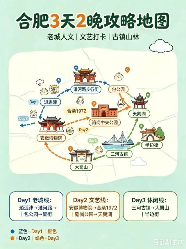 合肥|3天2晚保姆级旅游攻略(庐州古城吃喝玩乐)