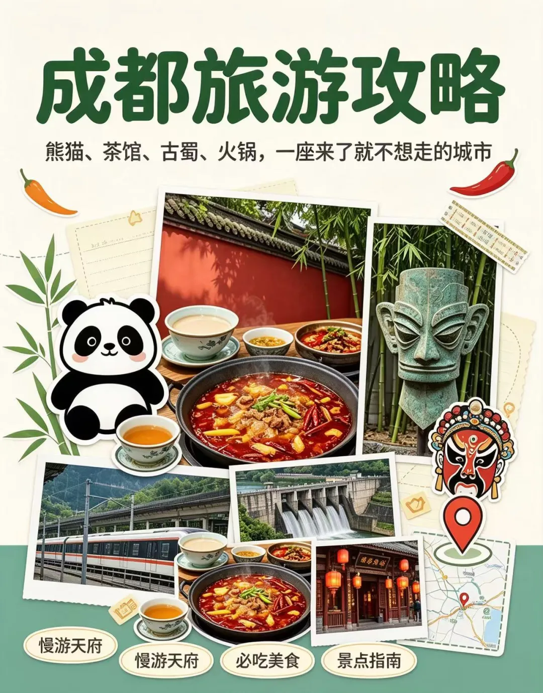 成都保姆级旅游攻略|第一次来照着抄,吃玩住行全搞定