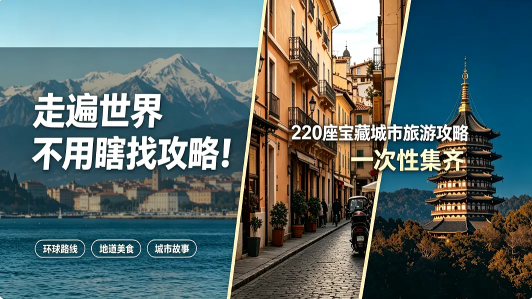 走遍世界不用瞎找攻略!220 座宝藏城市旅游攻略一次性集齐