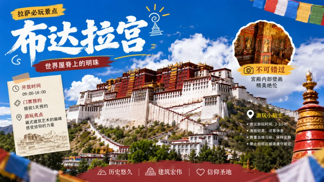 拉萨终极旅行攻略!必玩景点+行程路线+美食地图,不绕路无脑冲!