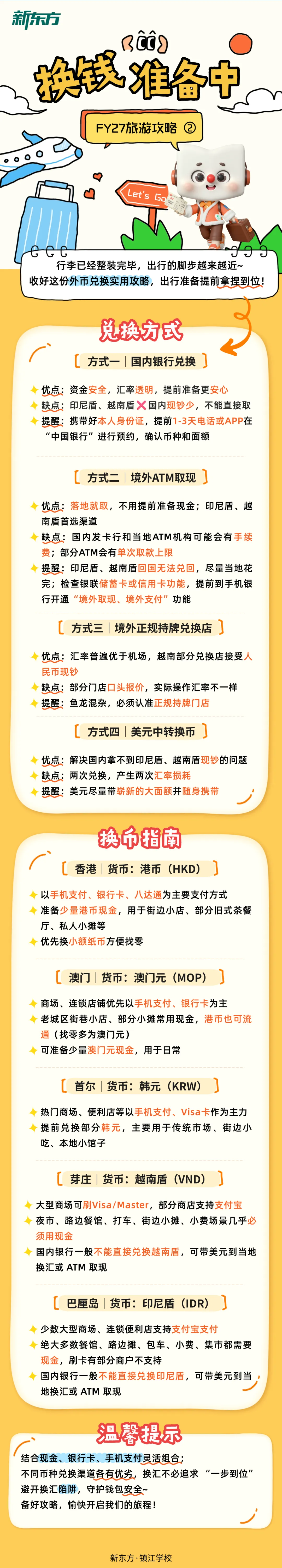 趣游山河,逐夏同行丨FY27旅游攻略②:外汇兑换来啦