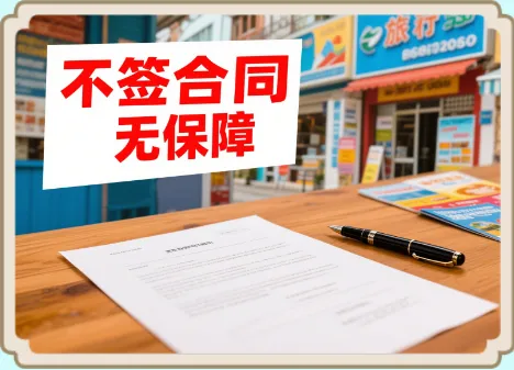 旅游避“坑”指南系列宣传——(不签合同无保障)