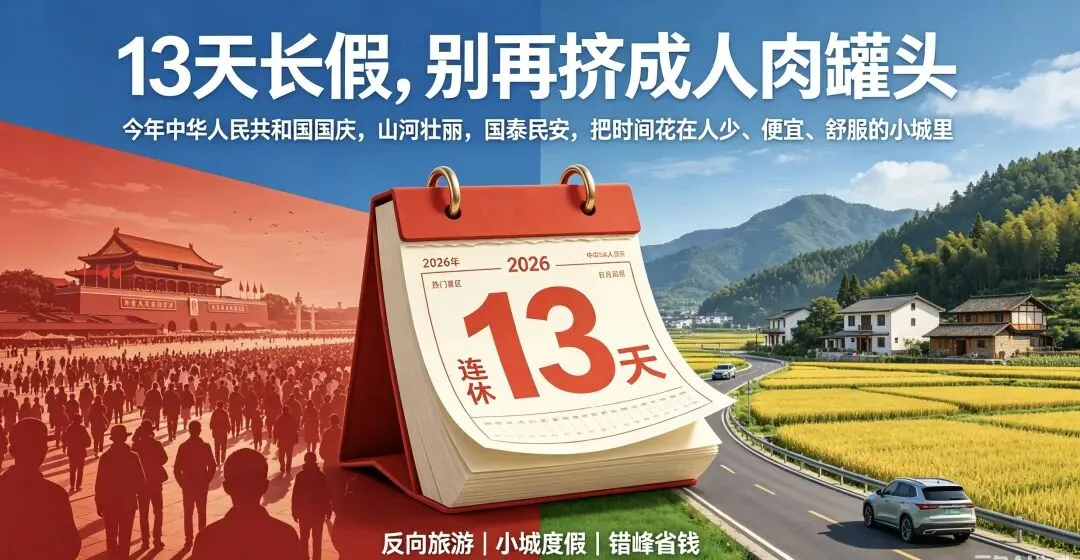 中秋撞上国庆连休13天!这份＂反向旅游＂攻略人少景美还省钱,去过的人都说回不去了