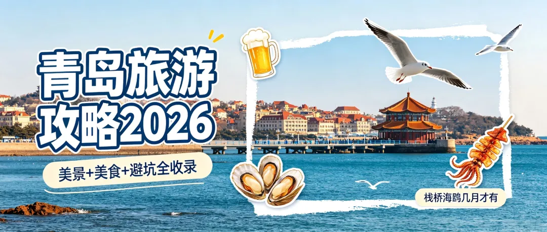 青岛旅游攻略2026|美景+美食+避坑全收录,栈桥海鸥几月才有一文讲清