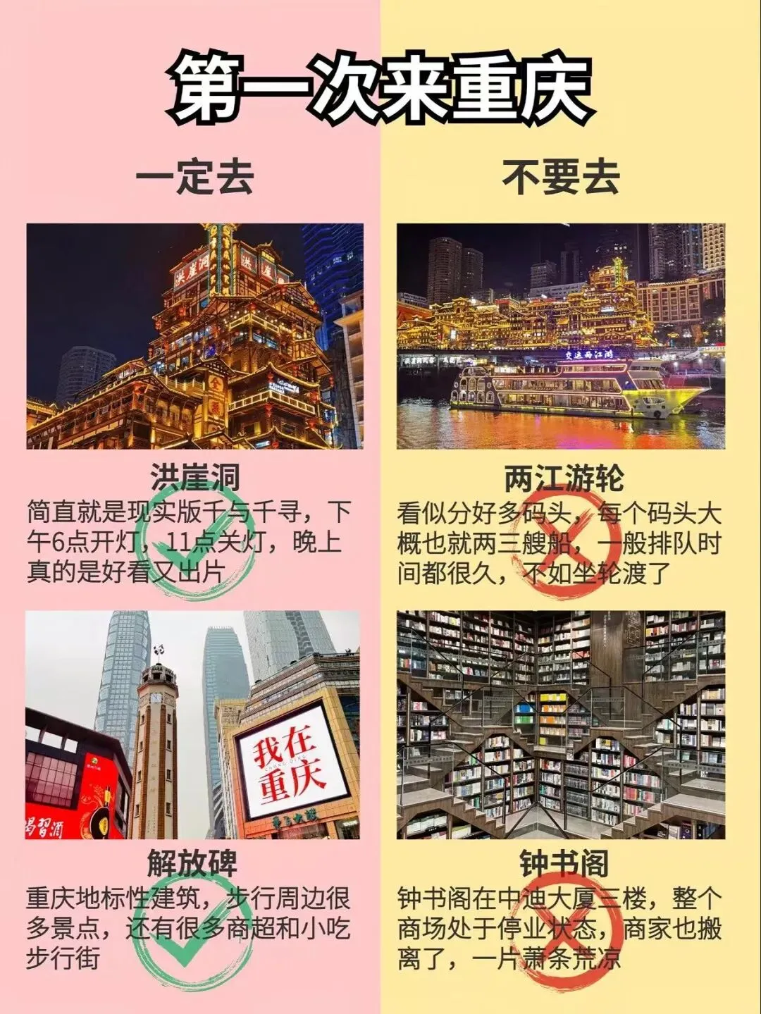 重庆超全旅游攻略!一定要去vs千万别去!