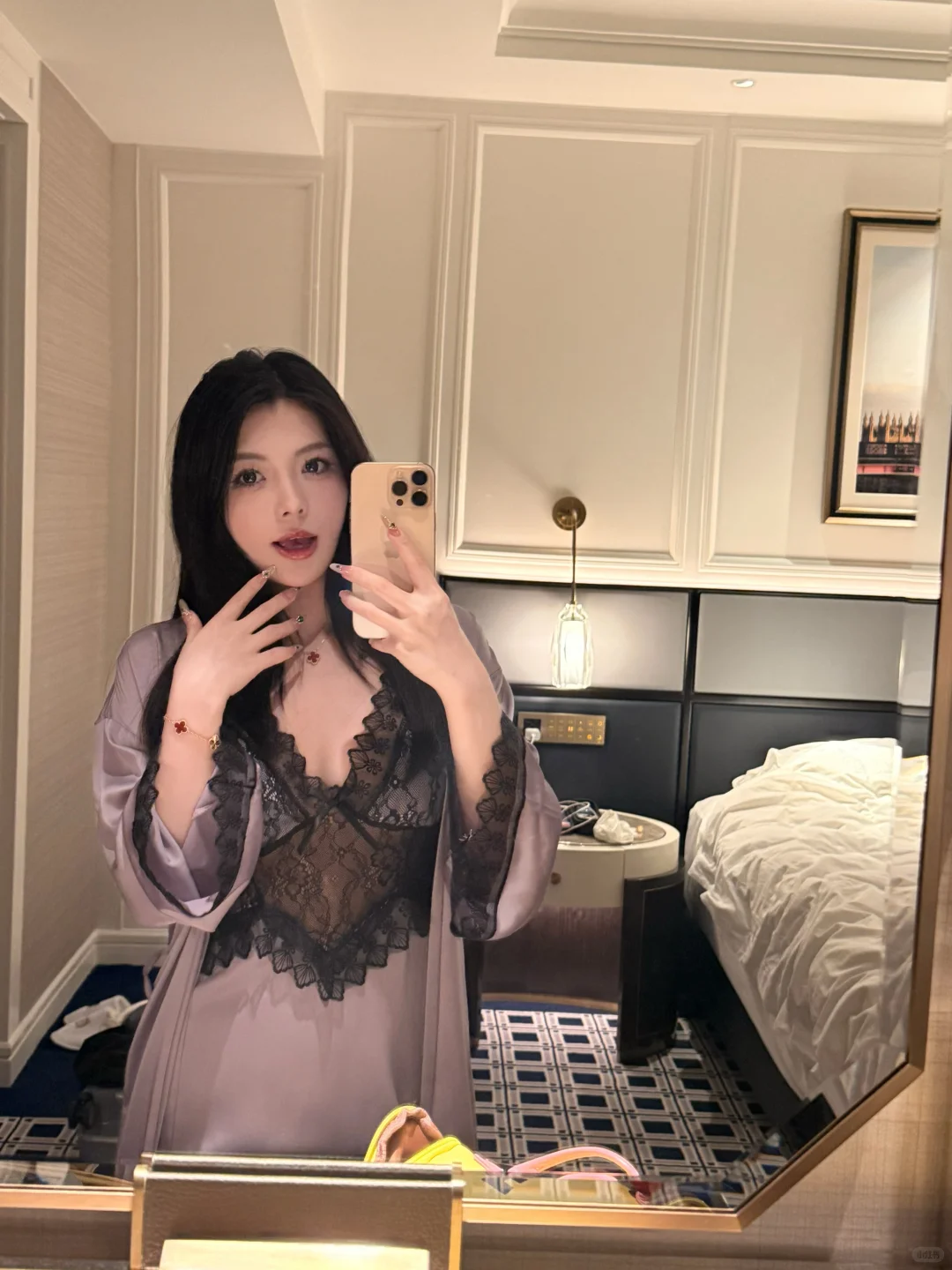怒拍100张 紫色睡衣真的太魅了～