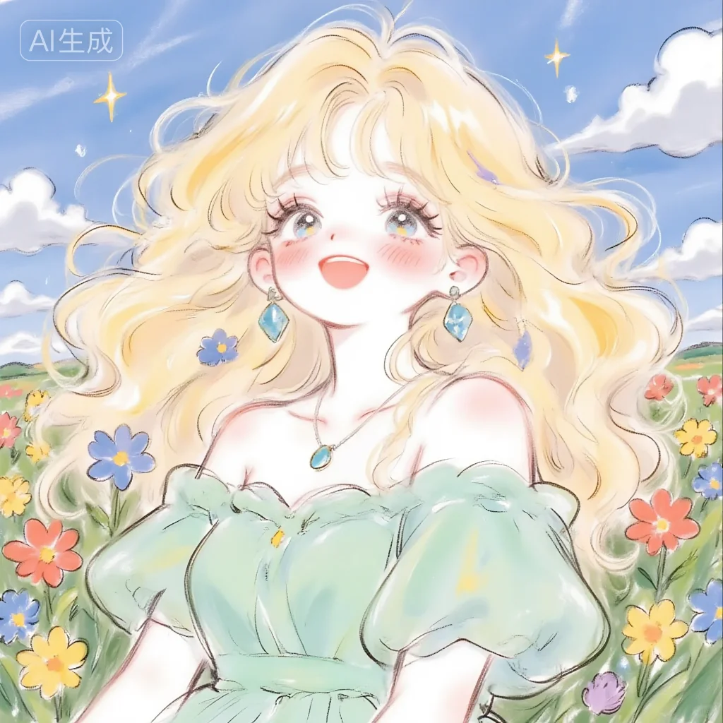 头像 | 天使般的蓝色女孩，太好看了吧！