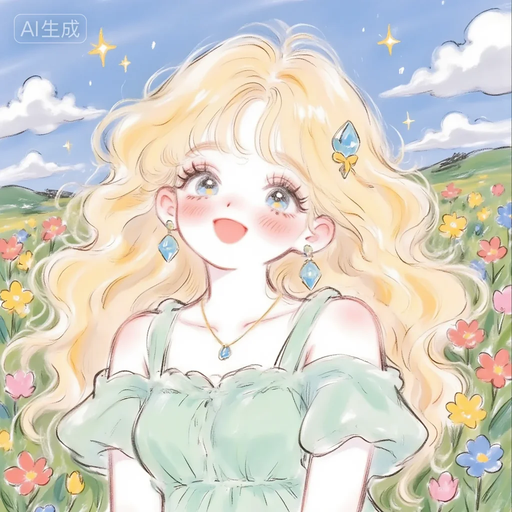 头像 | 天使般的蓝色女孩，太好看了吧！