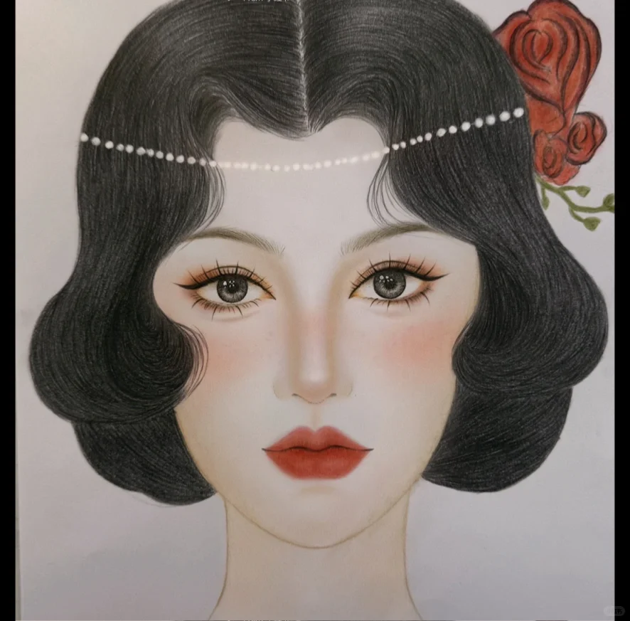 复古新娘美人图