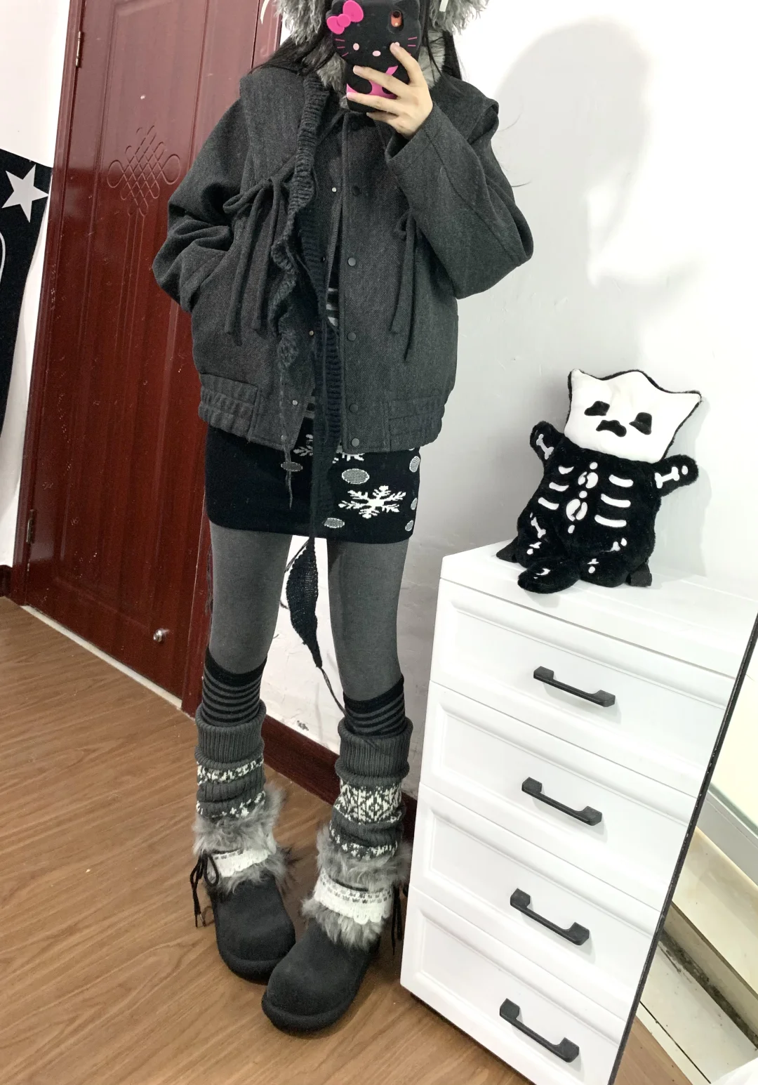 冬日低饱和叠搭look ༝☆₊˚♰