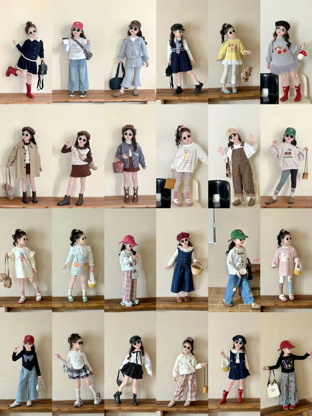 女童春秋款明星穿搭