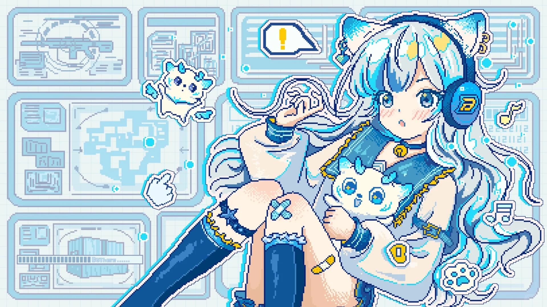 平板手机壁纸//喜欢上了原稿手绘！