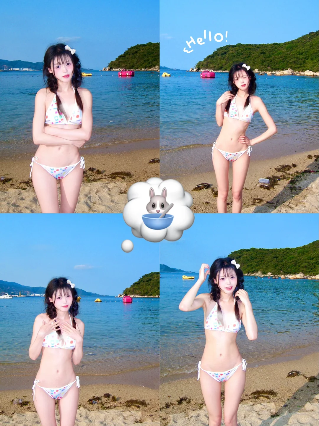 我在广东过夏天｜ccd海边蓝天泳衣拍照姿势