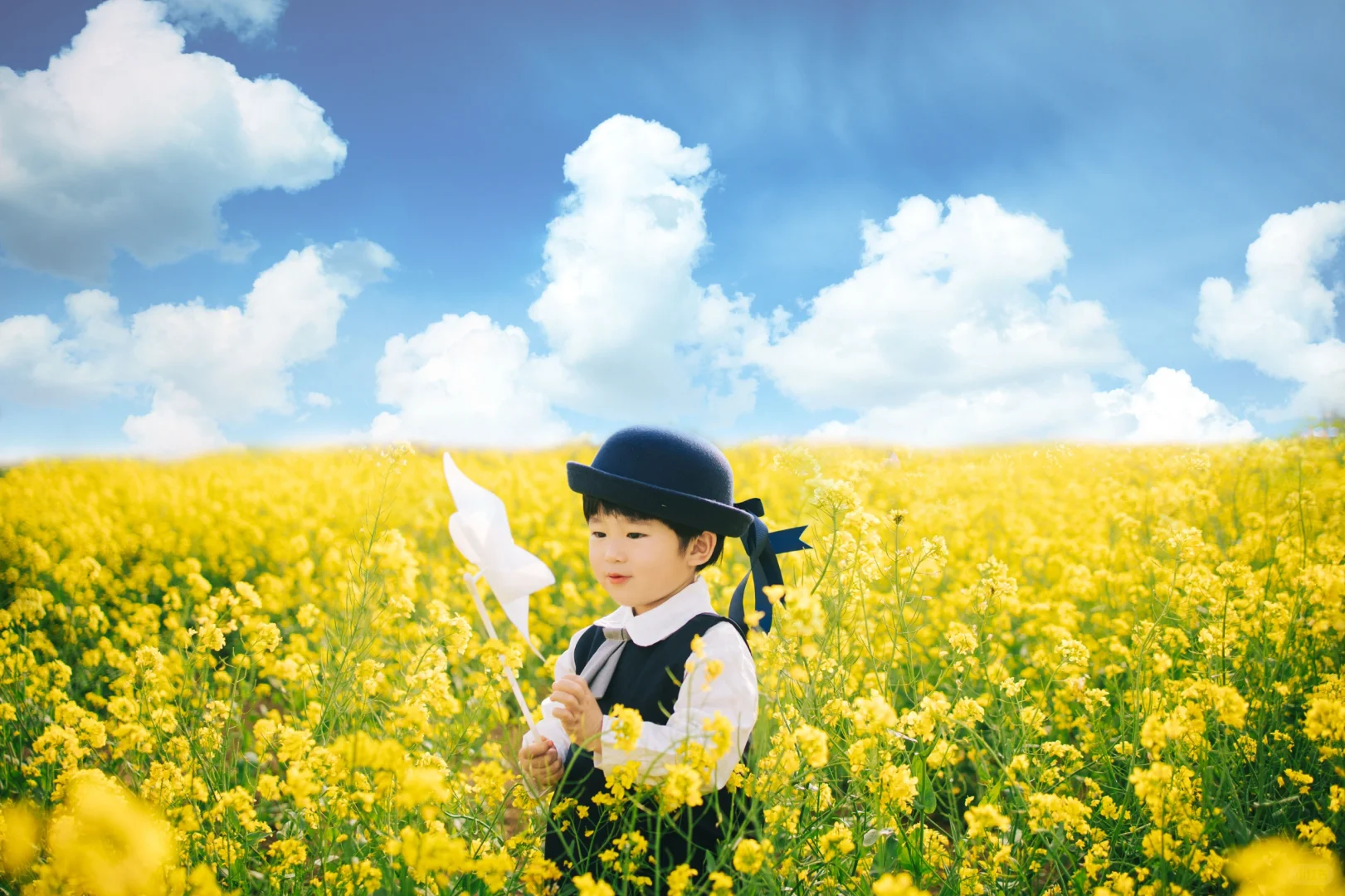 油菜花儿童写真/jk制服写真/鸡泽儿童摄影