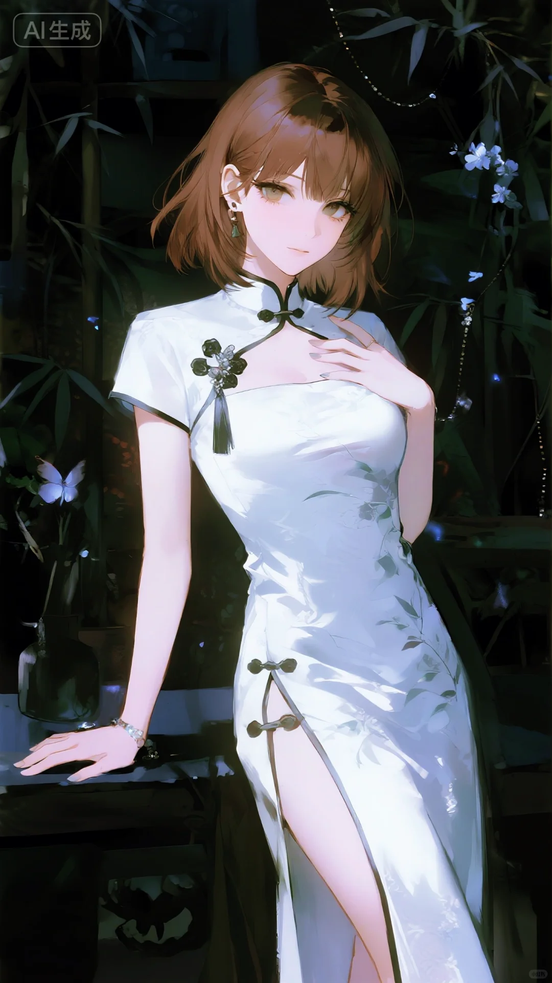 短发旗袍美人
