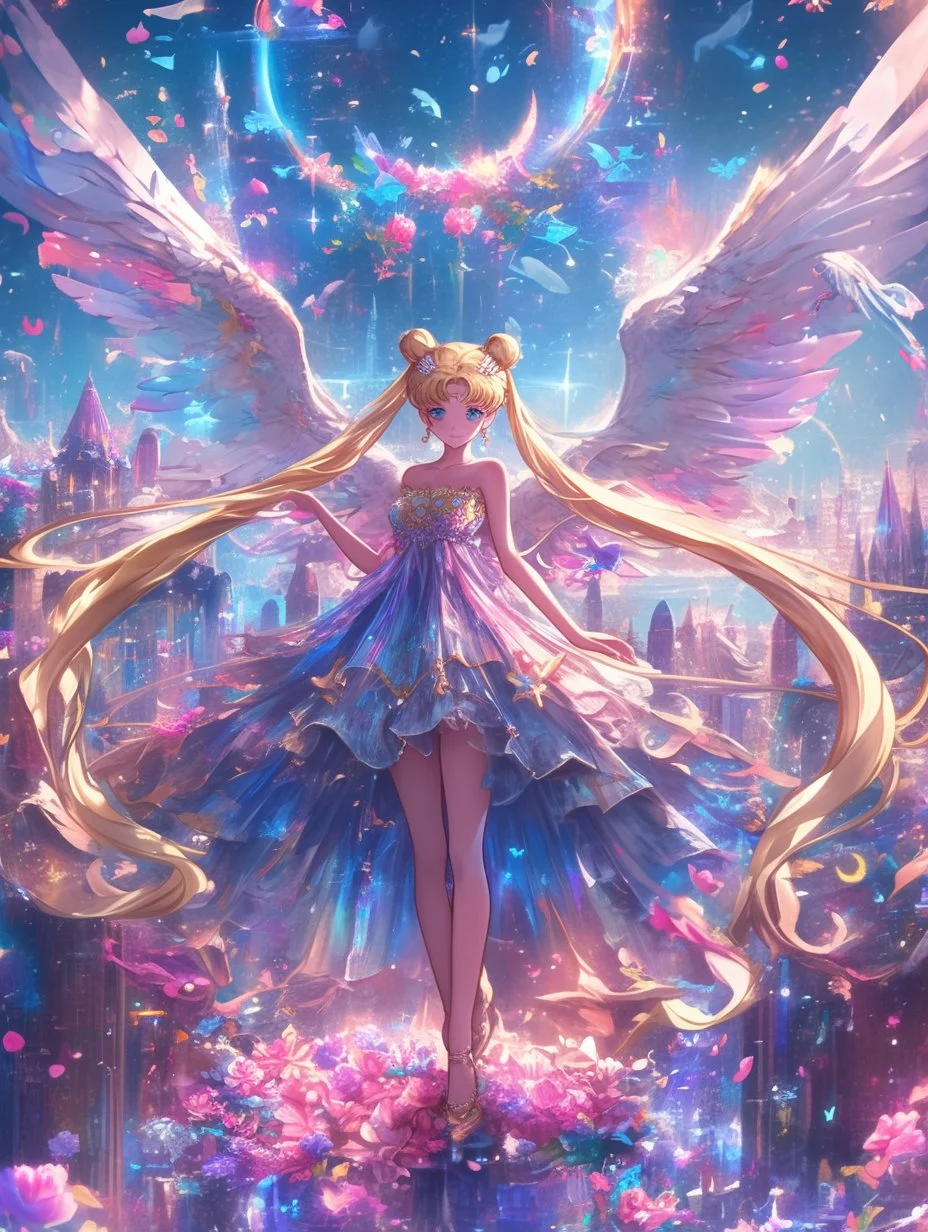 彩虹的月野兔