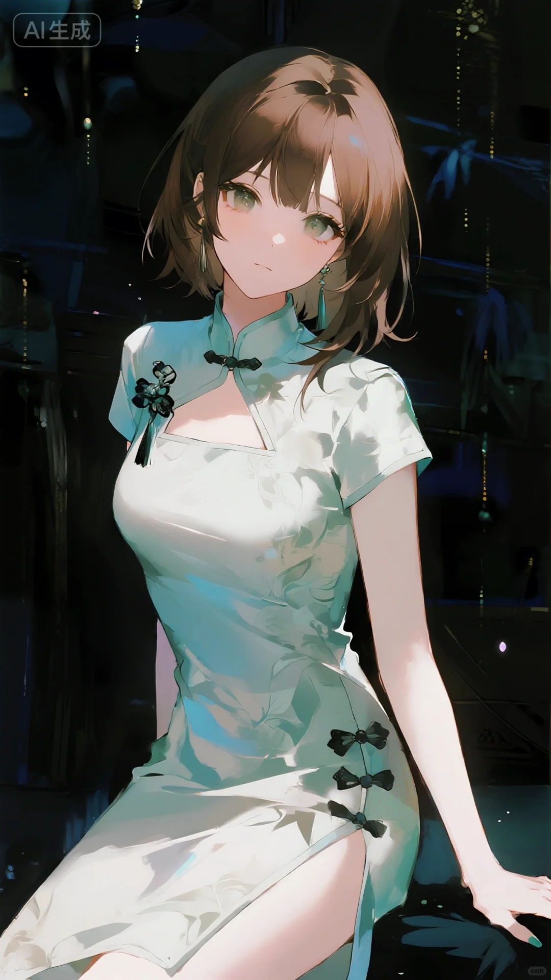 短发旗袍美人