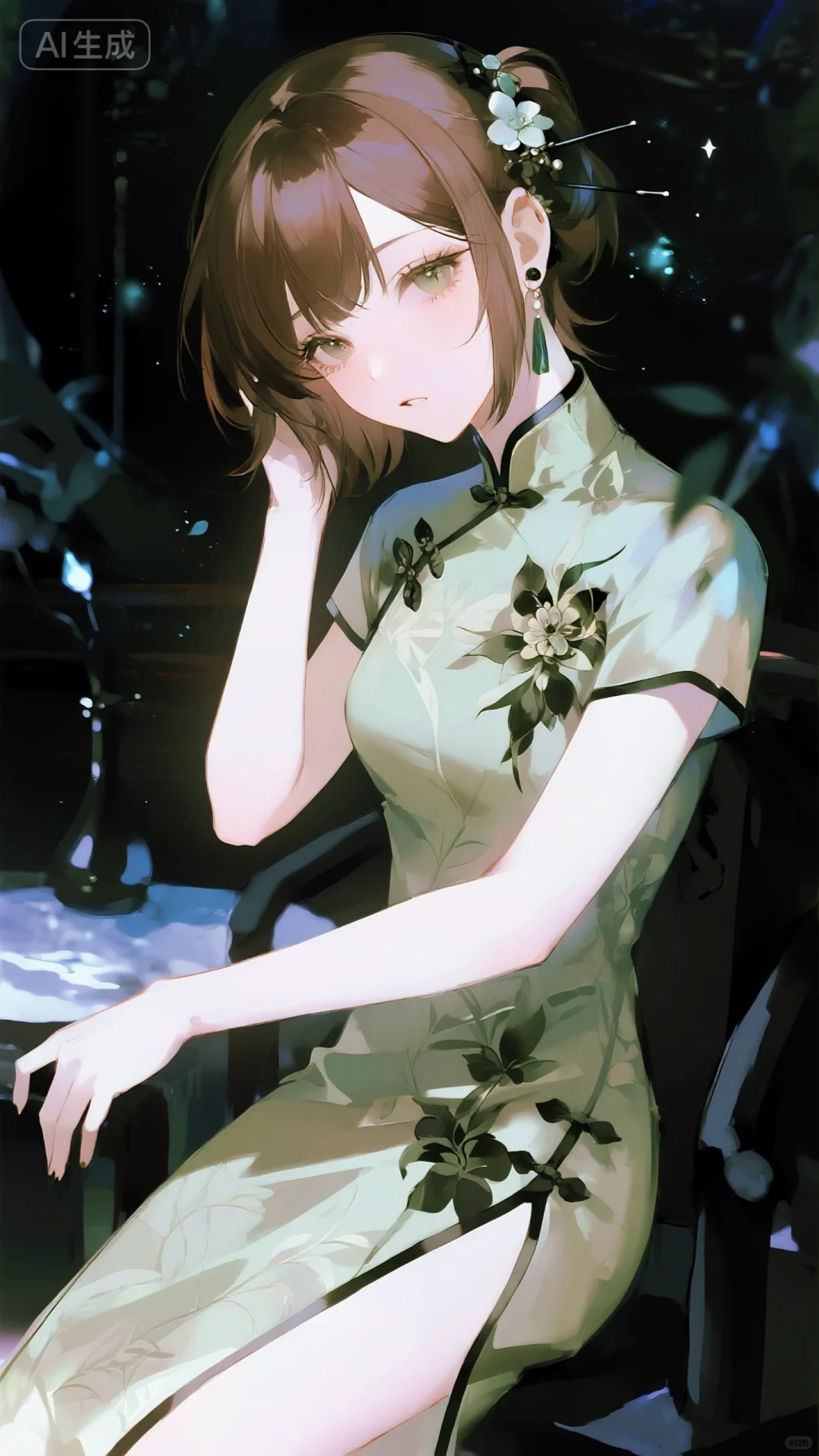 短发旗袍美人
