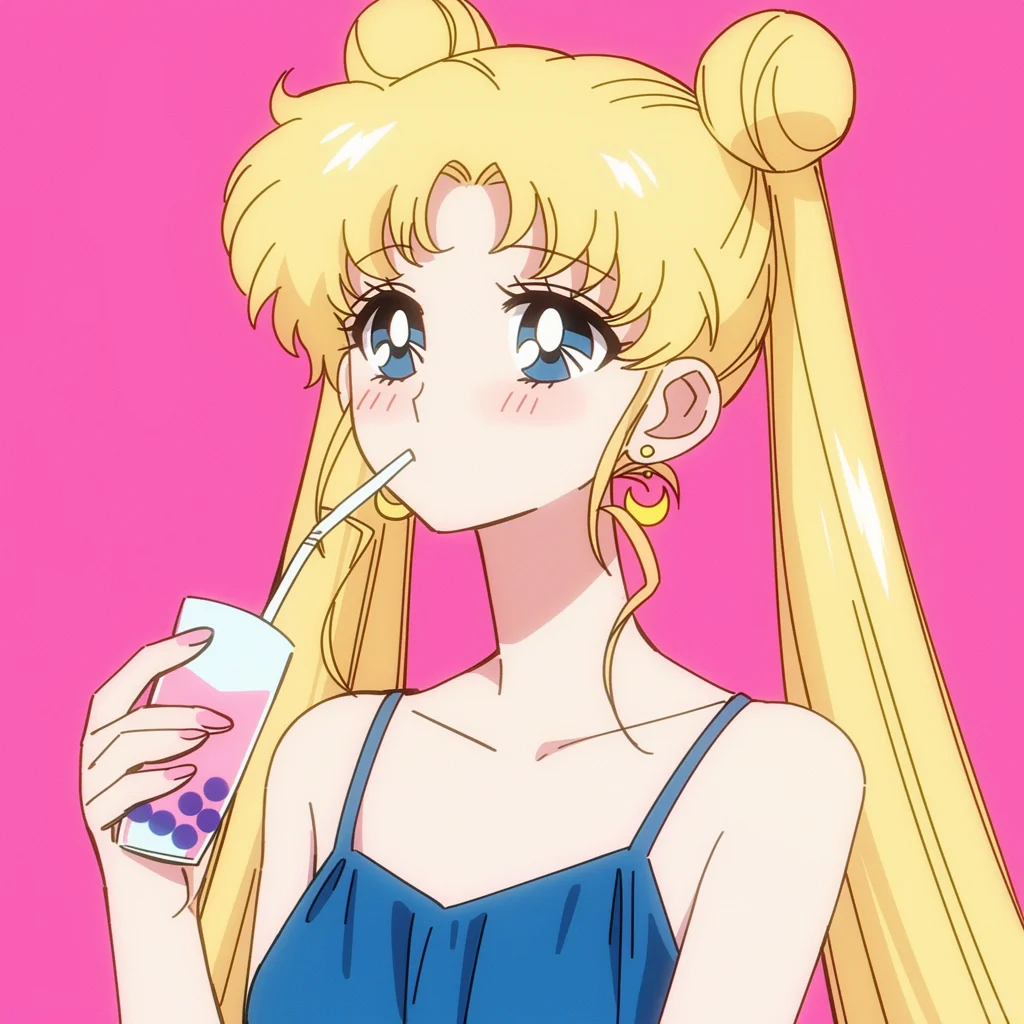 🐈‍⬛‧₊˚⋆♡̷☆₊ 喝奶茶 🥤 美少女战士