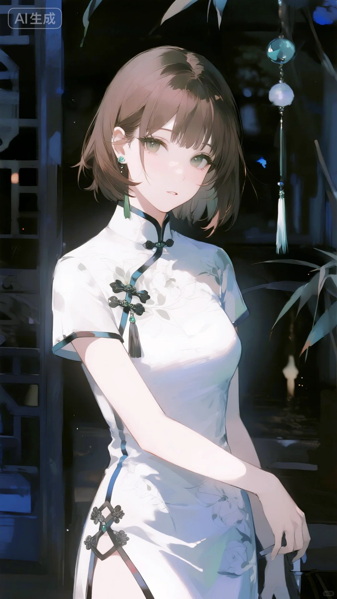 短发旗袍美人