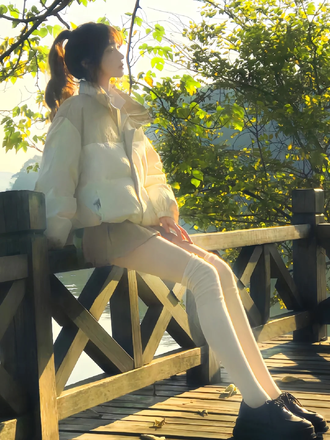 棉服➕过膝袜 这样穿也太好看了吧