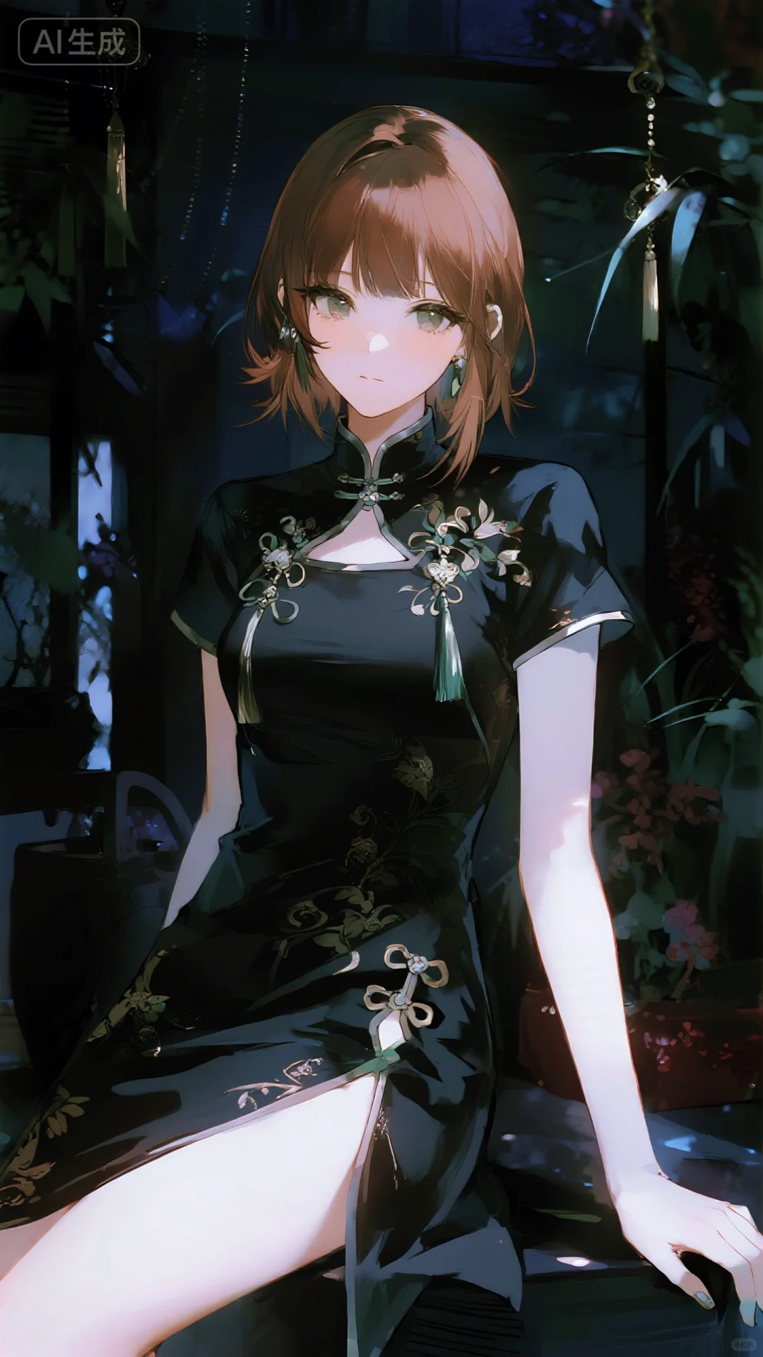 短发旗袍美人