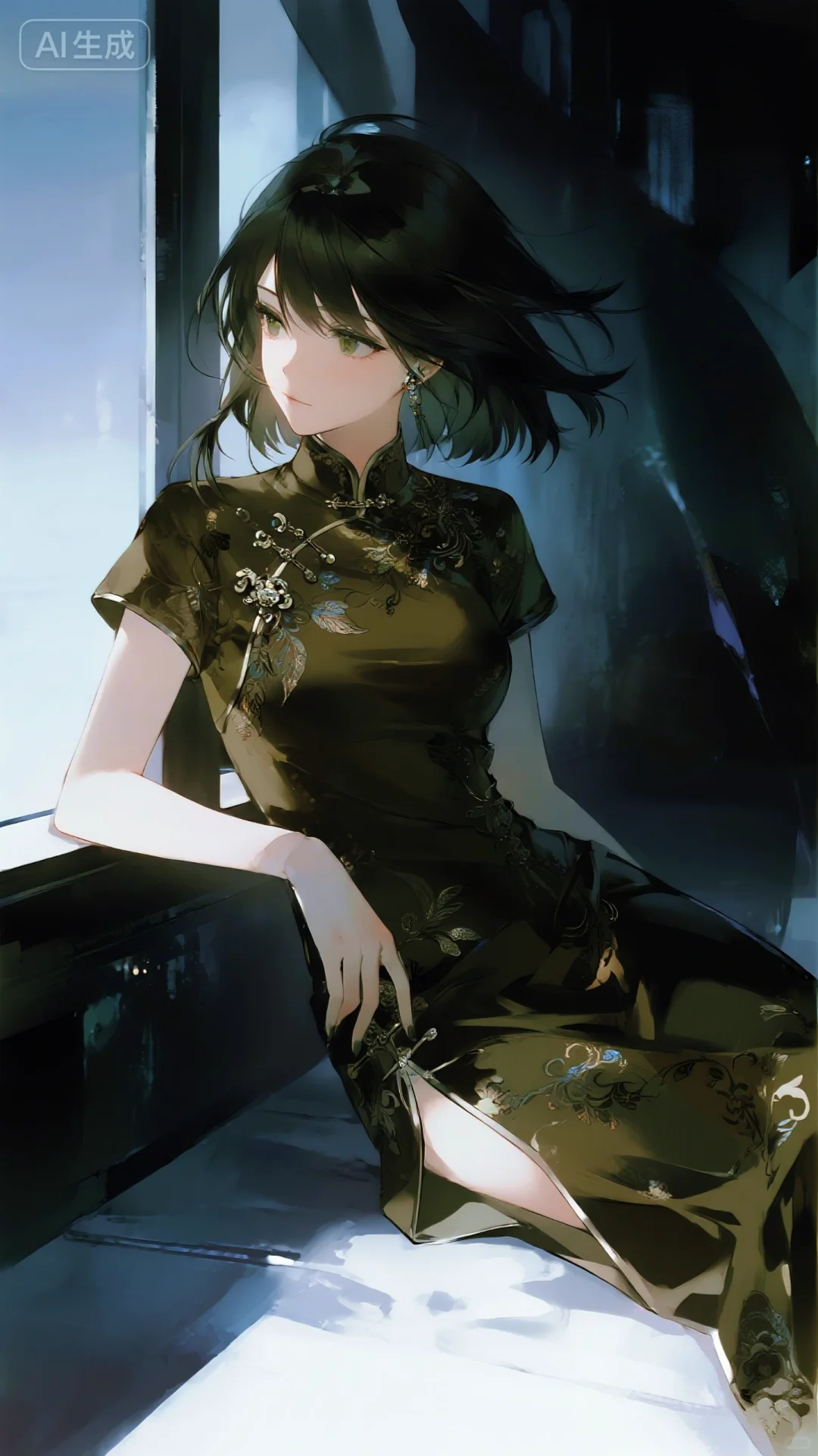 短发旗袍美人