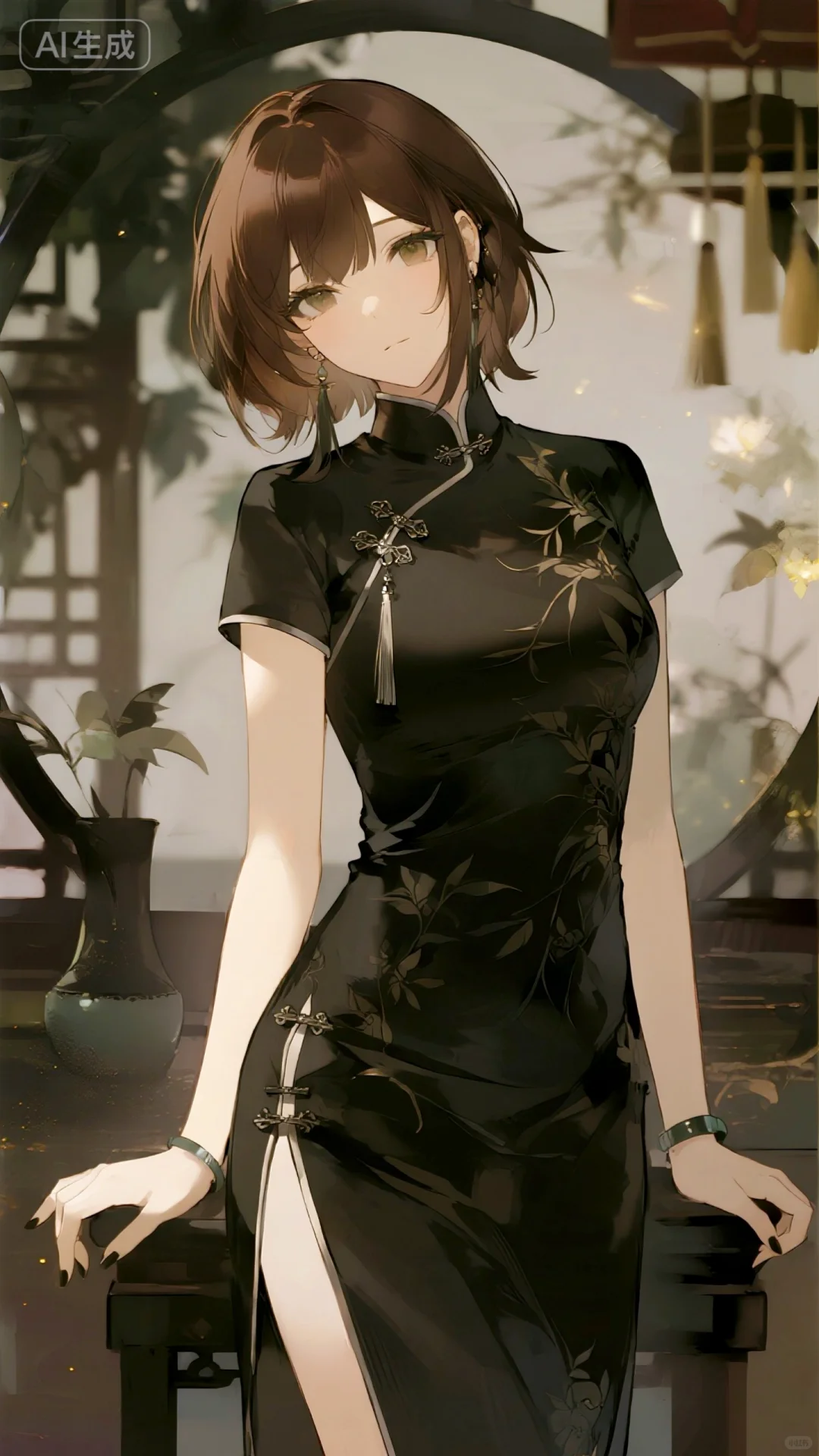 短发旗袍美人
