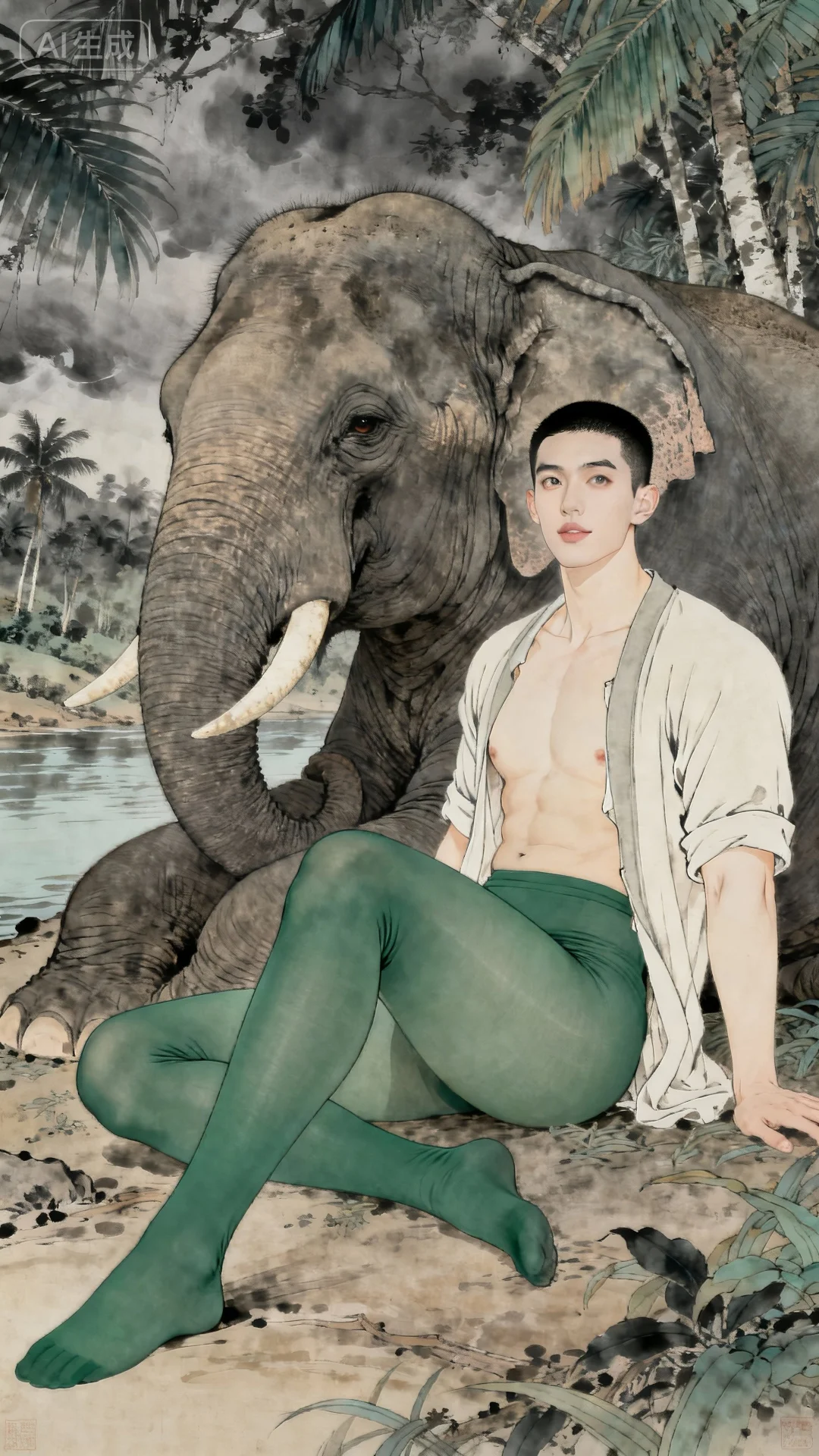 荒野之息🐋，男士丝袜，释放野性。