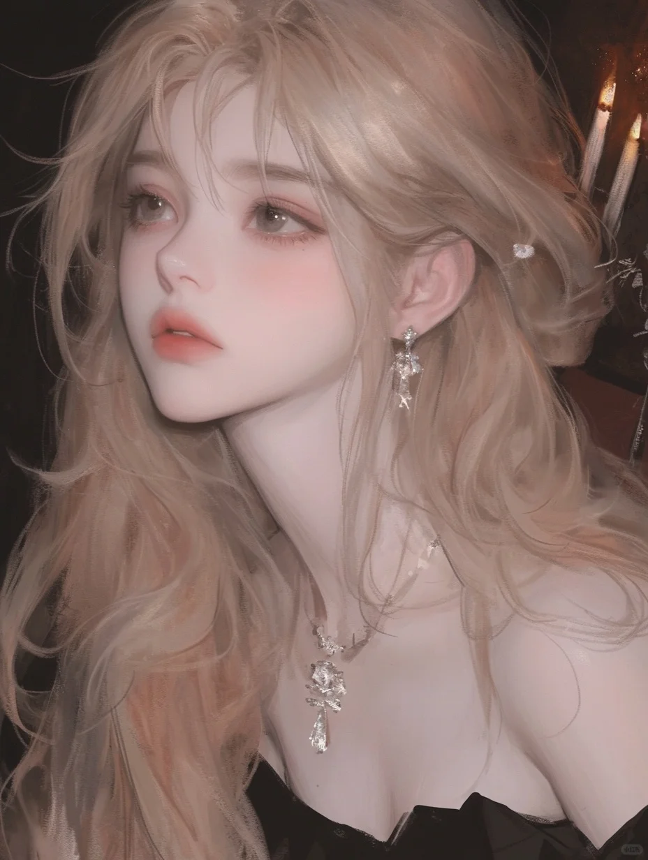 AI跑图分享｜礼服金发女