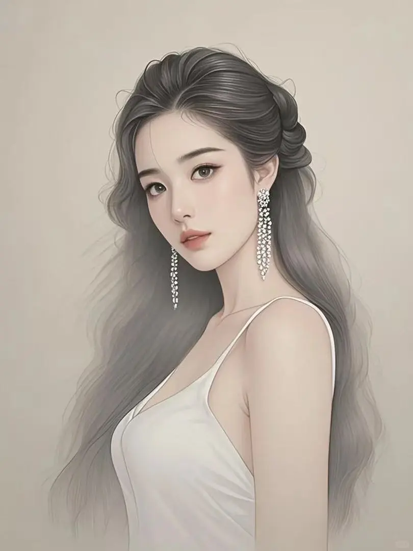 国风之美，东方韵，清冷感写实美女插画
