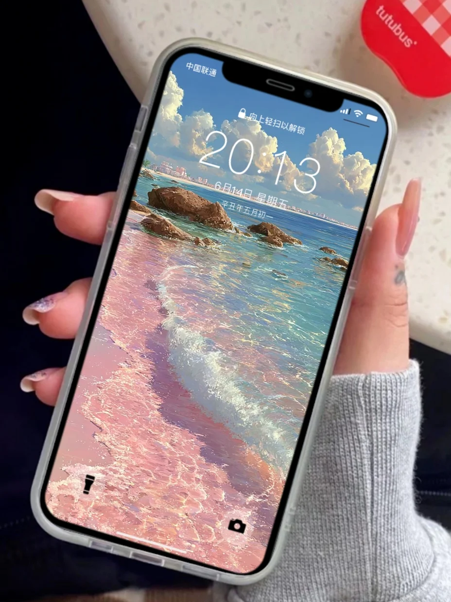 粉雾海｜手机壁纸