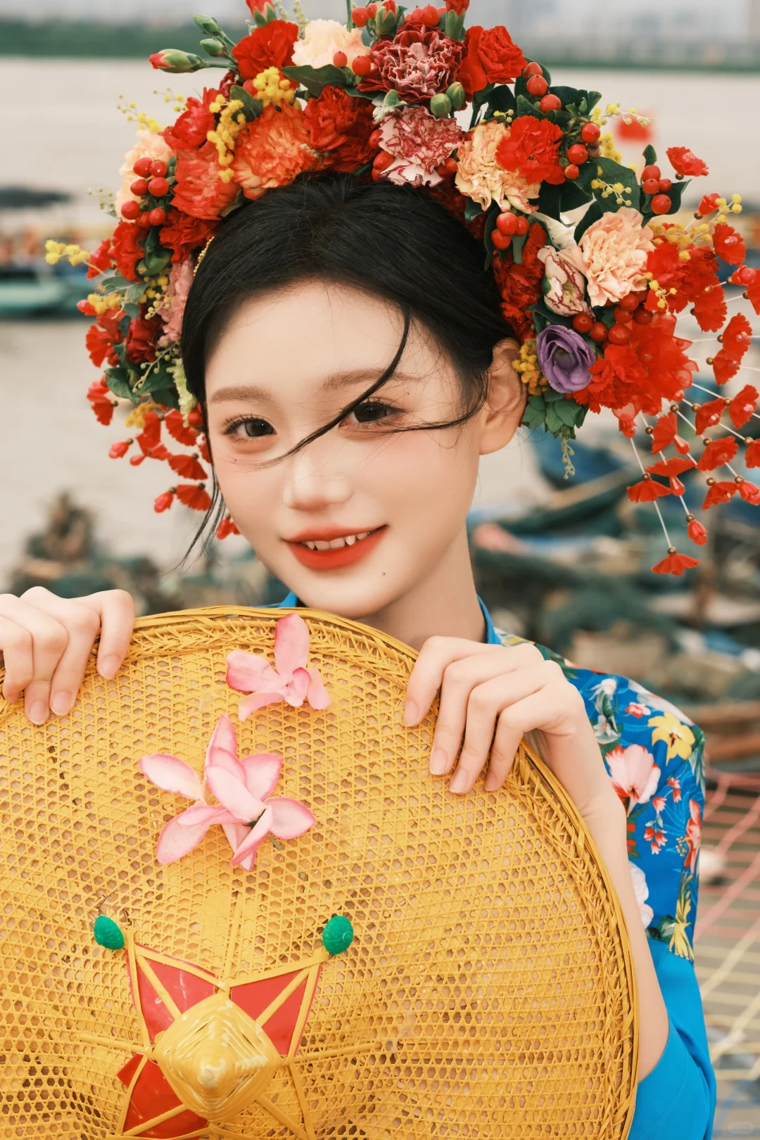 泉州簪花新品🌺传统渔女服＋真花才出片！