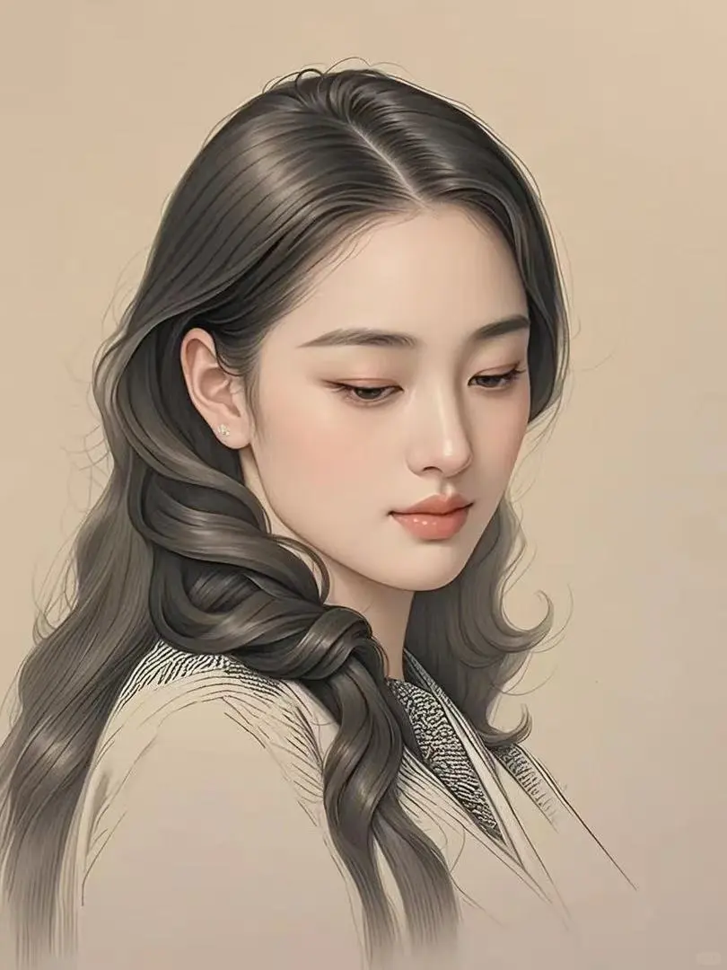 国风之美，东方韵，清冷感写实美女插画