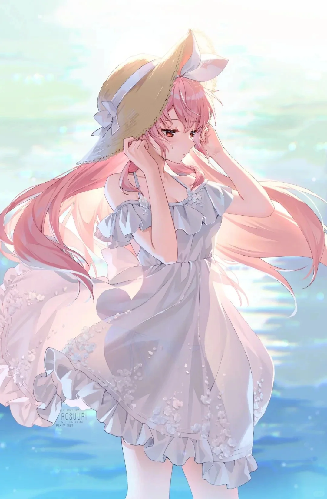 动漫壁纸|夏日海滩⌯>ᴗo⌯ಣ