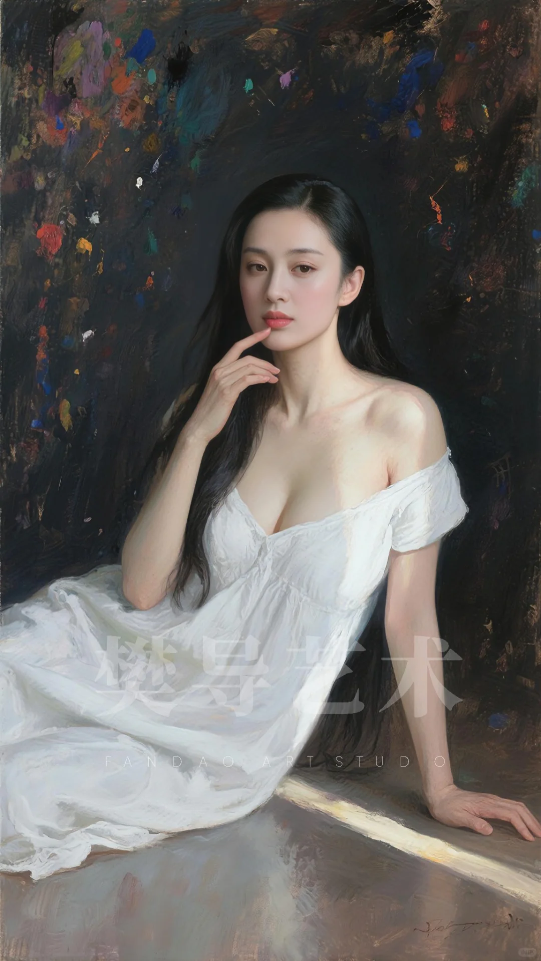 AI油画习作《性感与抽象》