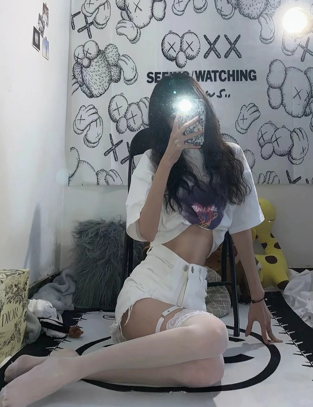 #辣妹白丝 #超薄丝袜 #氛围感穿搭