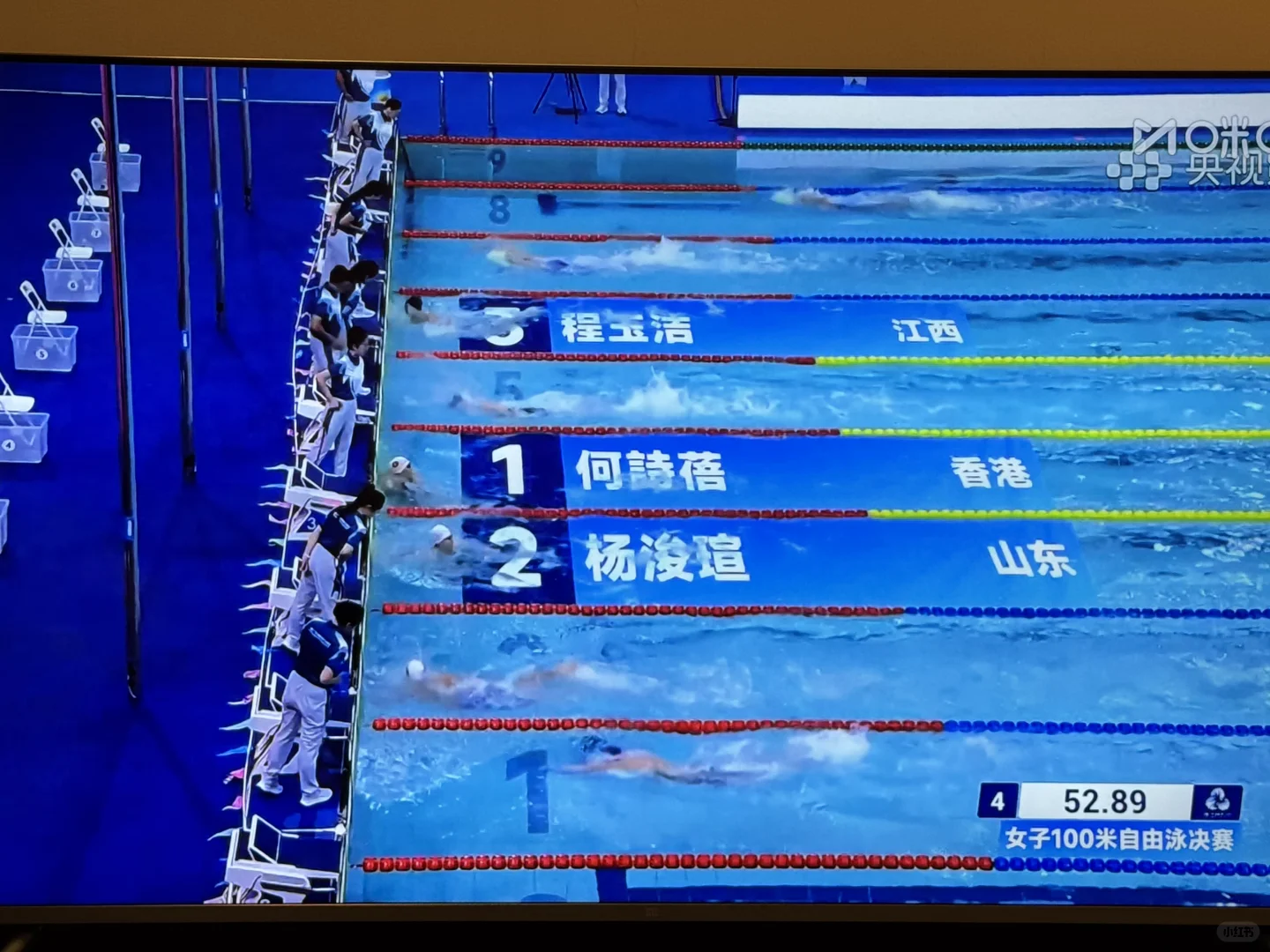 女子100m自由泳🏆没有悬念