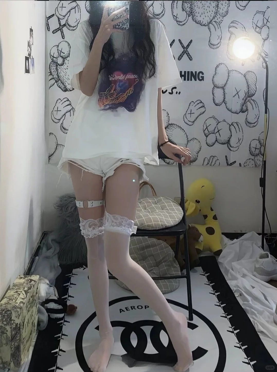 #辣妹白丝 #超薄丝袜 #氛围感穿搭