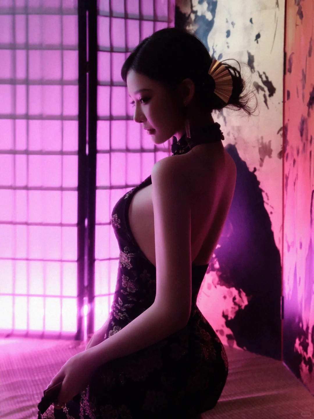 危险与优雅的完美碰撞💥黑道千金写真
