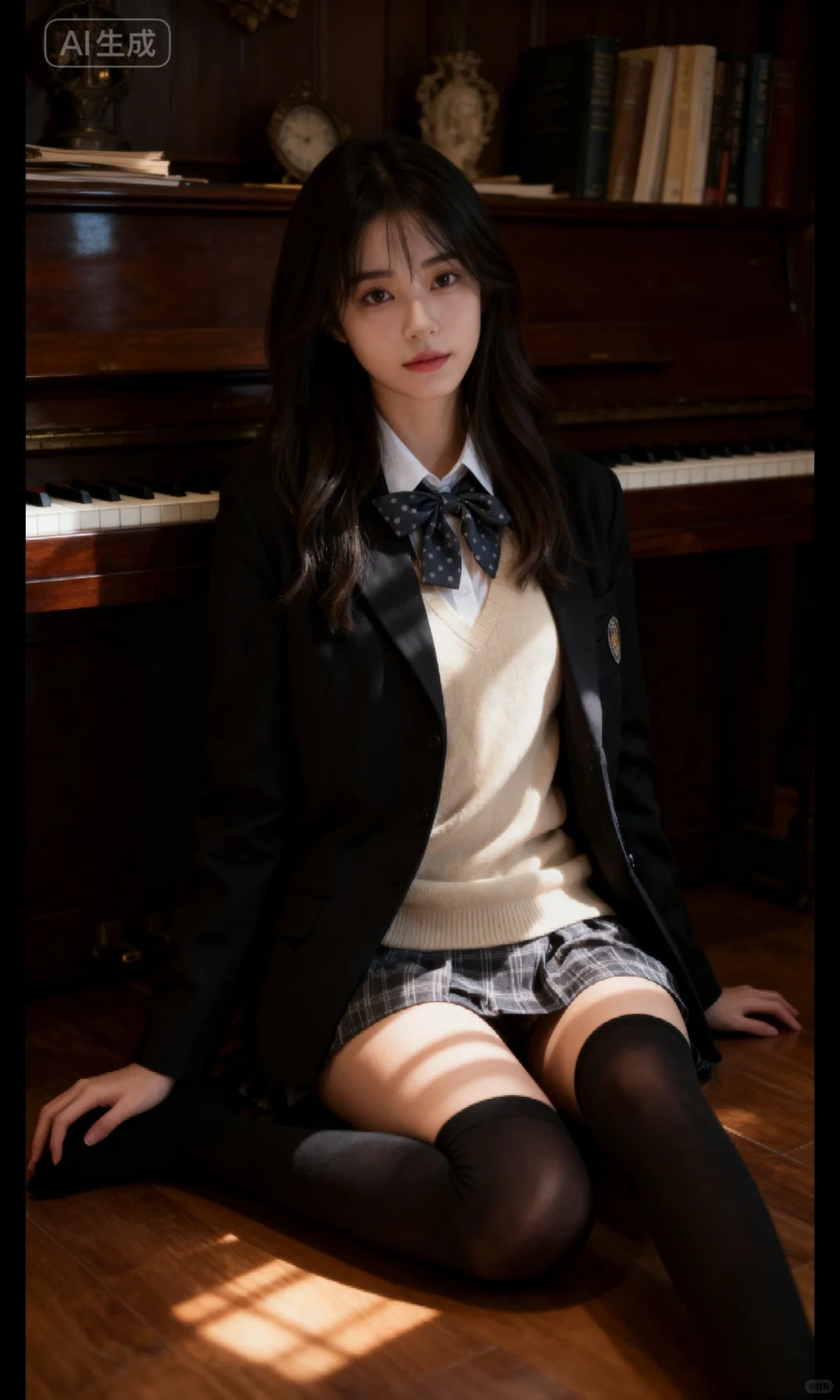 她真的很会拍！钢琴女孩🎹🎹🎹