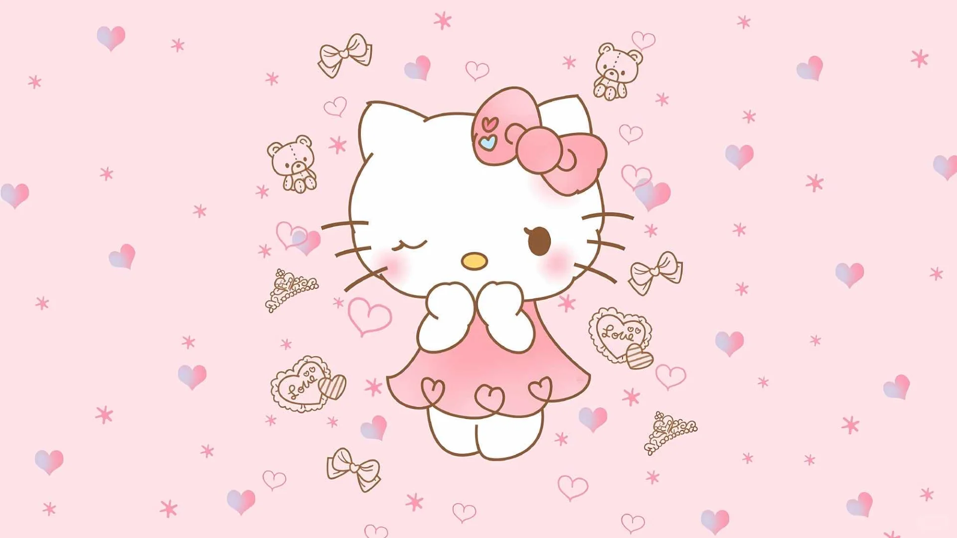 一些可爱的helloKitty电脑/ipad桌面壁纸