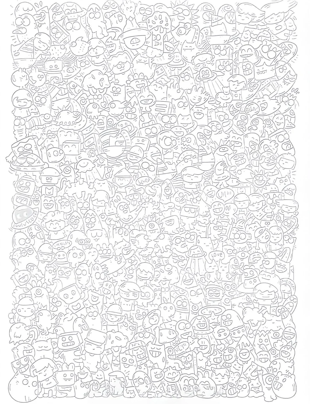 上班摸鱼必备线条画