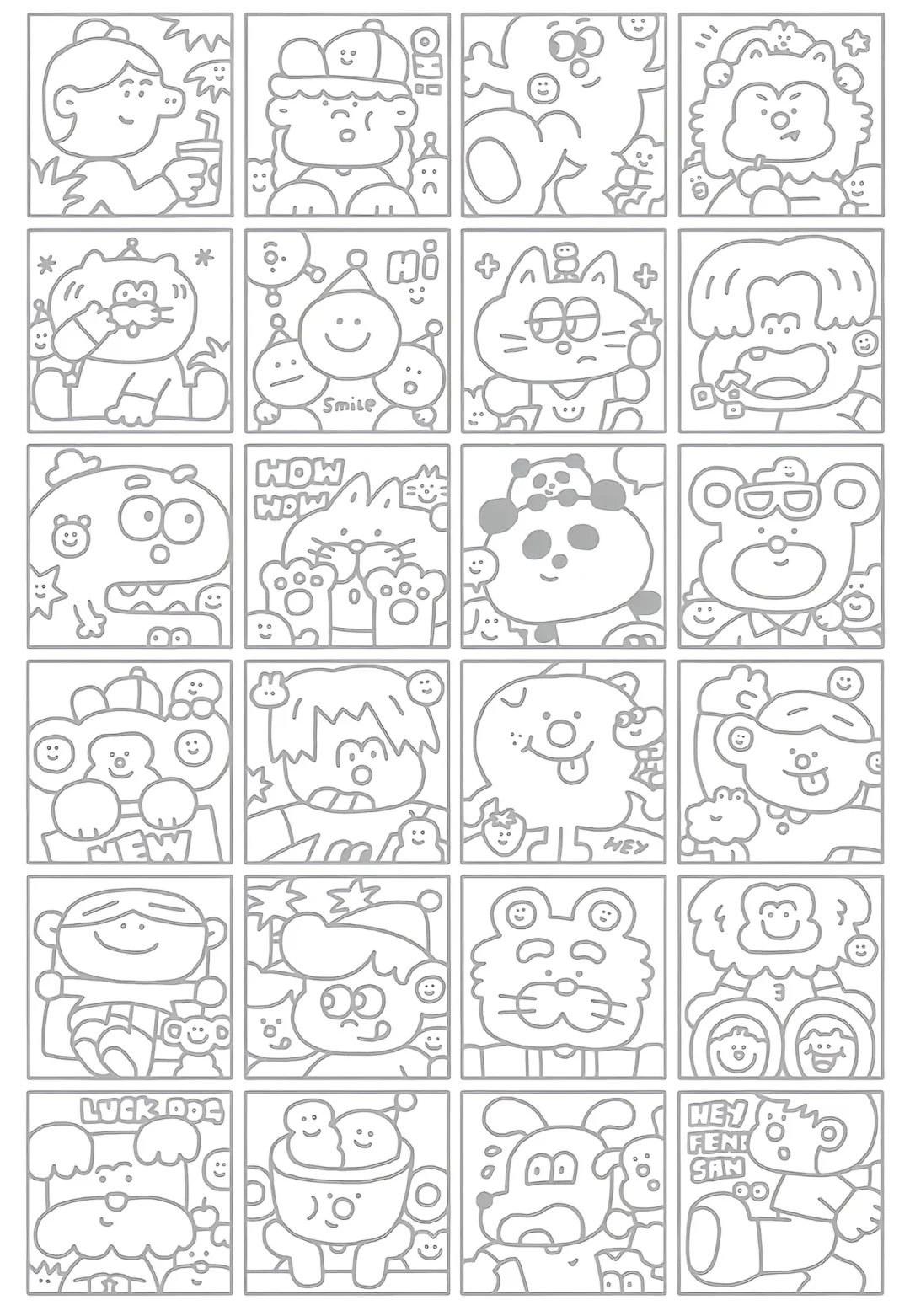 上班摸鱼神器线条画，你就画吧，超解压！