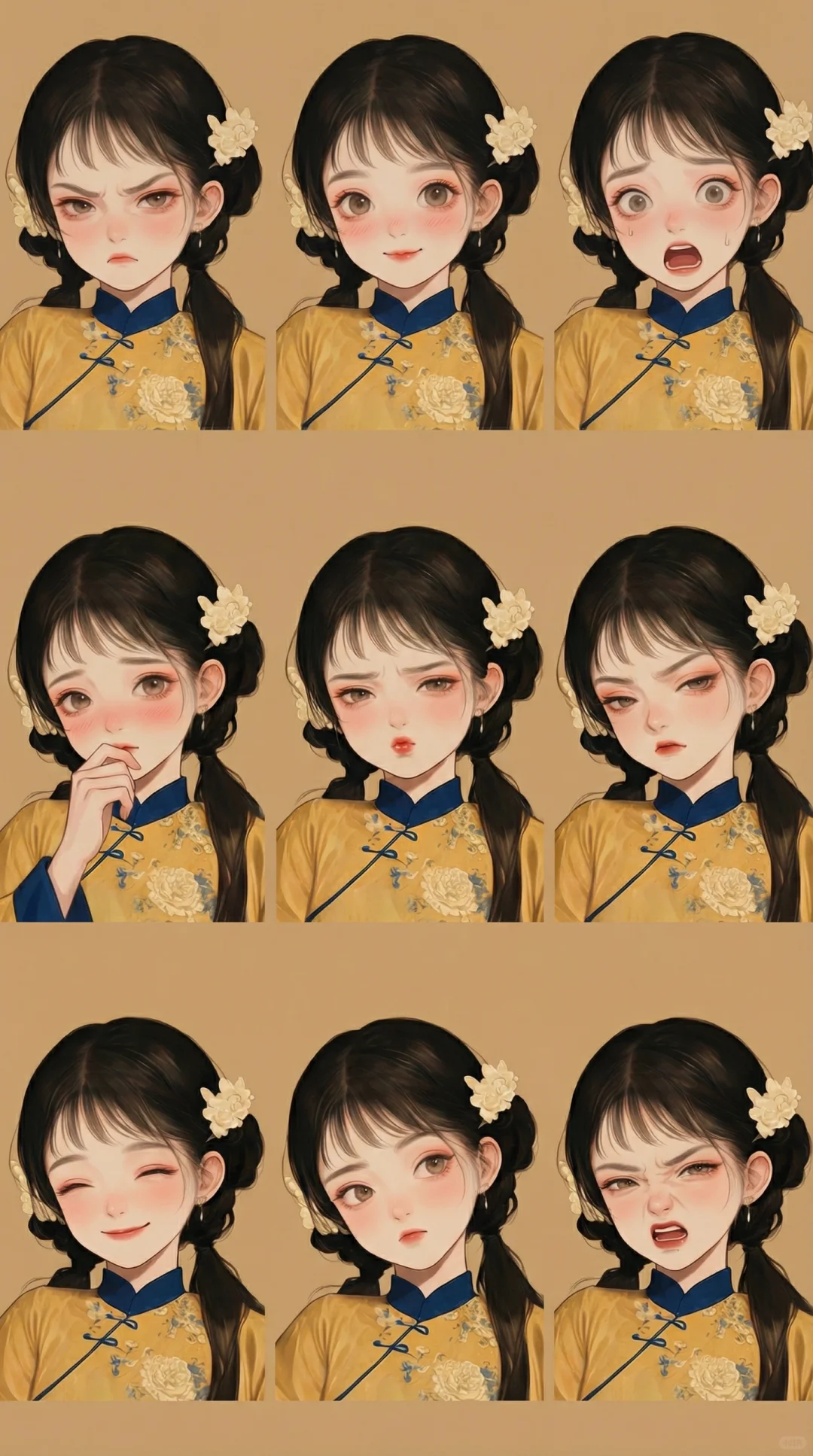古风黄衫少女的设定