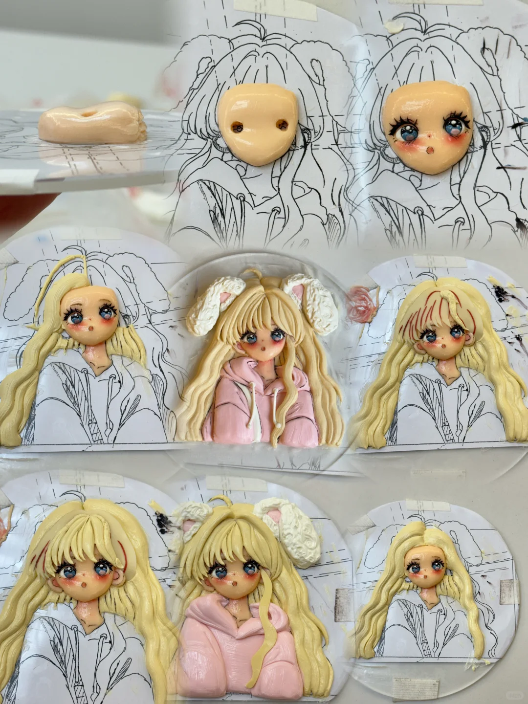 奶油霜手绘之兔子美少女