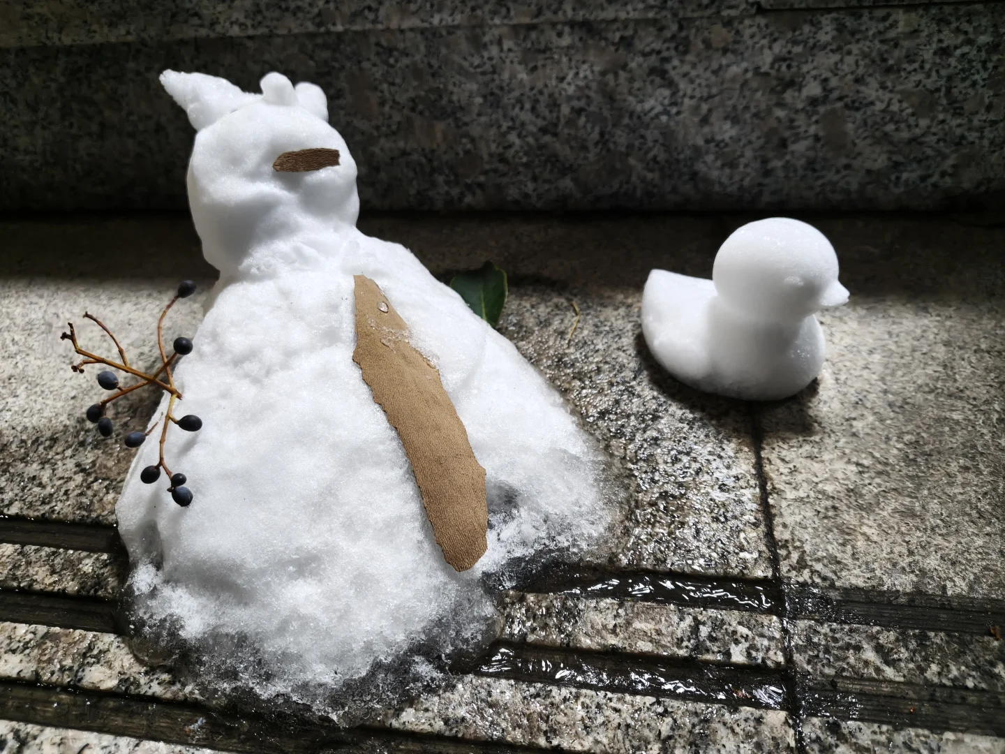 感觉雪天游泳别有雅趣