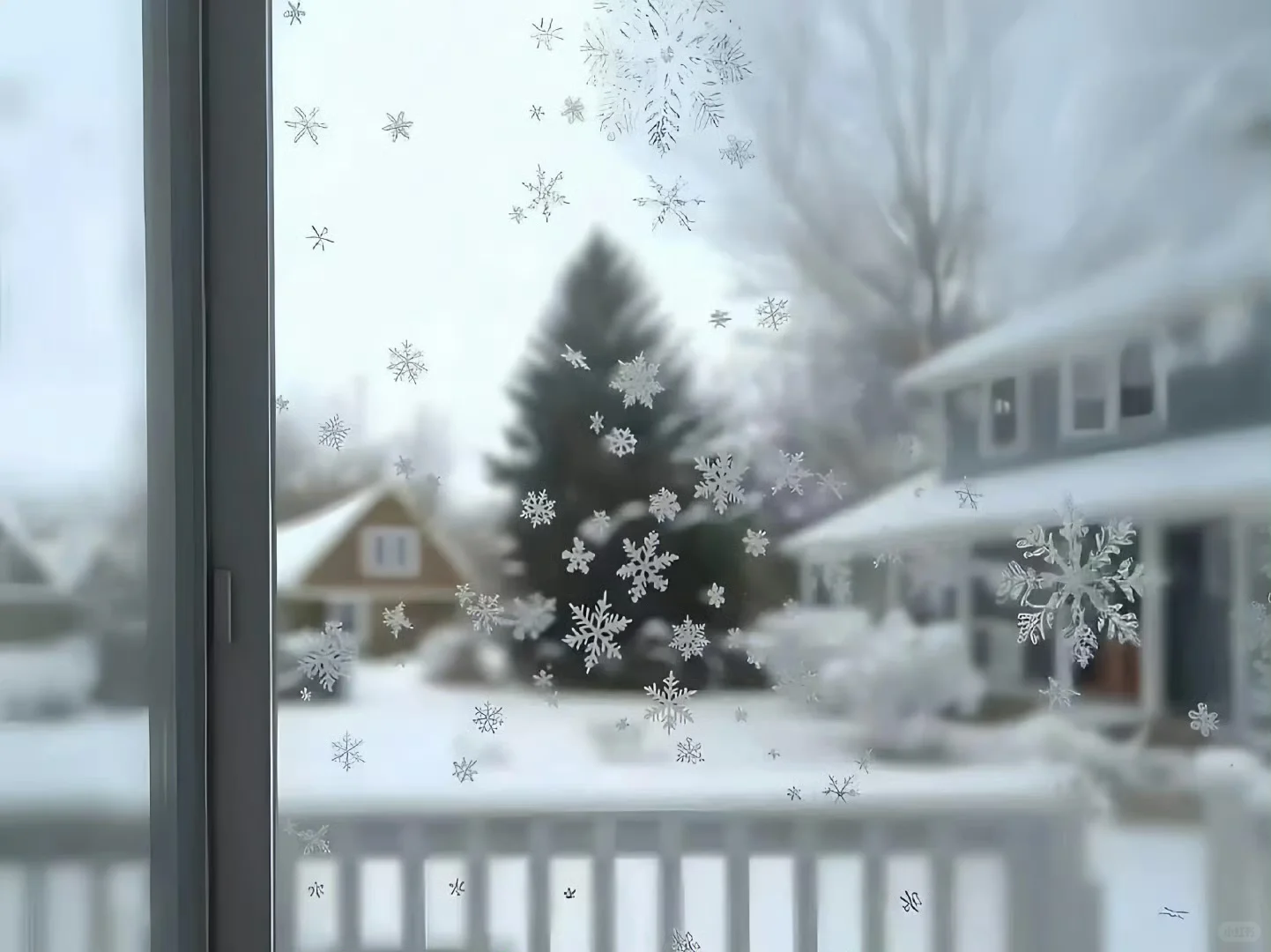 今天的雪，可以留在玻璃上❄️